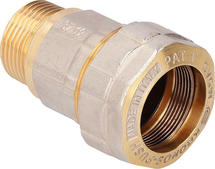 Coupler 4/4&quot; steel pipe to 4/4&quot;M