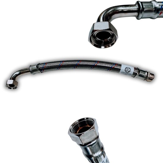 Flexibel met bocht DN19 M/F  3/4&quot; 30cm