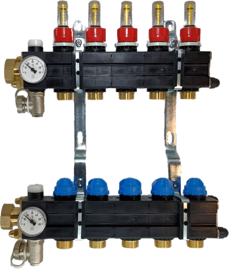 Plastieken vloerverwarmingsverdeler (set) 13 kringen