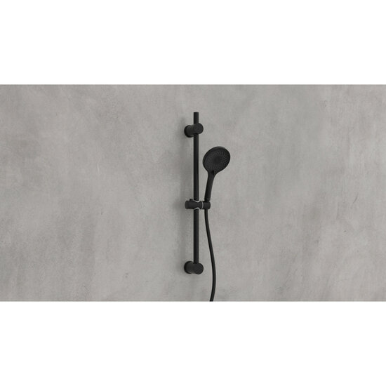 Shower rail set matt black