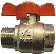 Ball valve full bore MF 1/2&quot; butterfly handle