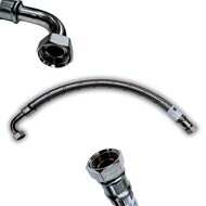 Flexibel met bocht F 1&uml;x F 1&uml;80 cm DN25