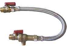 Filling set 1/2 CAb safety l:400 mm ball valve, flexible hose in epdm with stainless steel jacket