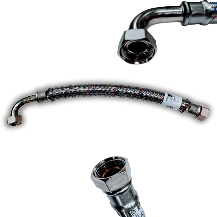 Flexibel met bocht 3/4 3/4 F/F 60 cm