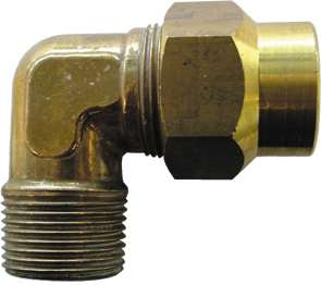 Gas elbow fitting 3/4"M - 22mm