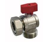 Main valve for hot-pressed manifold 3/4" red