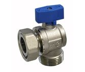 Main valve for hot-pressed manifold 3/4" blue