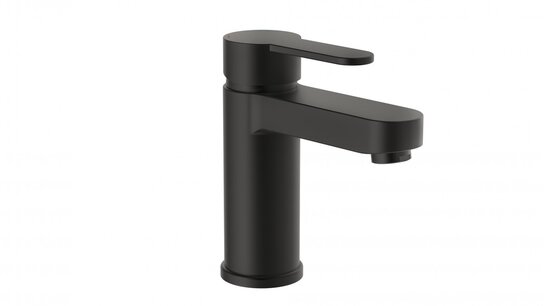 Single lever faucet for wash basin matt black