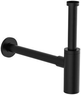 Design siphon matt black 5/4" x 32mm drain