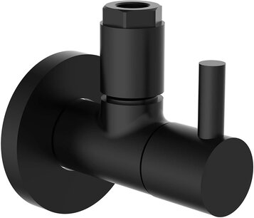 Angle stop valve matt black