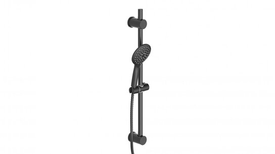 Shower rail set matt black