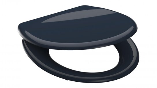 Toilet seat anthracite D-shape SOFT-CLOSE & QUICK-RELEASE