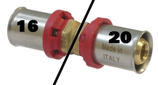 straight press-fitting reduction 16mm-20mm