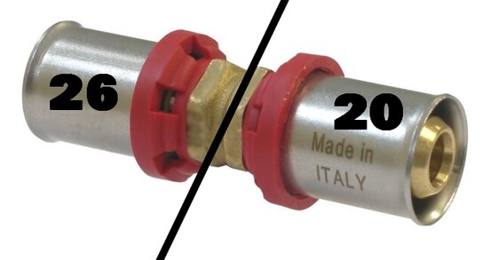 straight press-fitting reduction 20mm-26mm