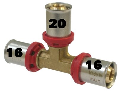 T press-fitting 16-20-16mm