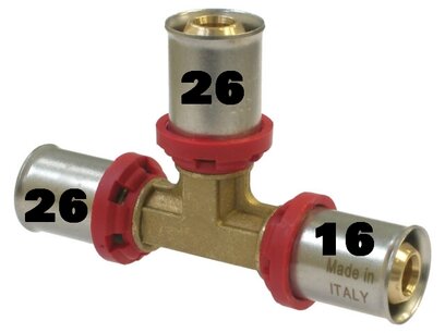 T press-fitting 26/26/16mm