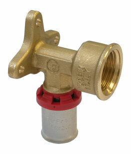 press-fitting wall-plated female elbow for alupex 20mm-1/2"