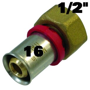 straight female swivel press-fitting 16mm-1/2"F