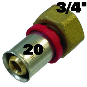 straight female swivel press-fitting 20mm-3/4"F