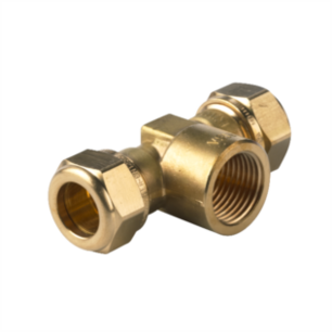 Compression fitting T 22x3/4"x22mm