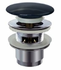 Design CLIC-CLAC sink drain with overflow matt black