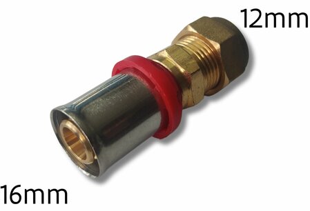 Overgang ALUPEX - koper 16-12mm