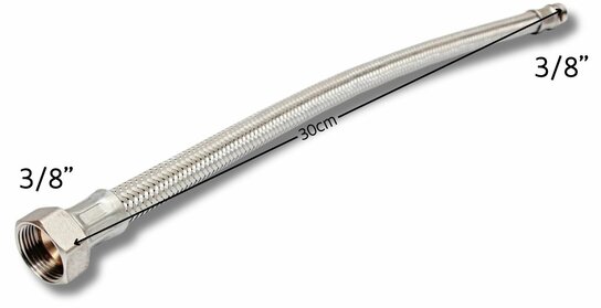 Flexible connection hose M/F 3/8"-3/8"-30cm