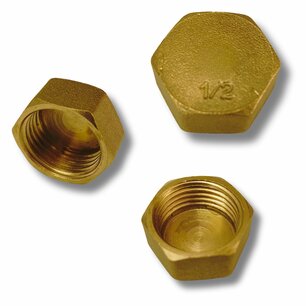 Cap 1/2" Brass