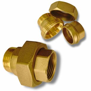 3/P straight union coupler M/F