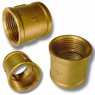 Straight coupler 1" brass