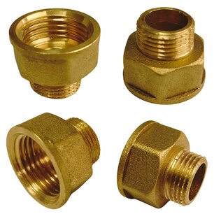 Brass reduction M/F 3/8" - 1/2"