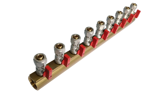 Manifold 9x 16mm red