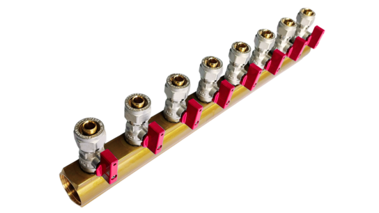 Manifold 8x 16mm red