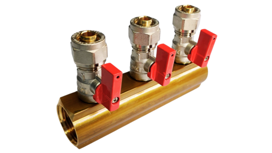 Manifold 3x 16mm red
