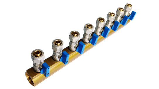 Manifold 8x 16mm blue