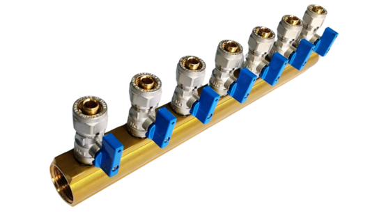 Manifold 7x 16mm blue