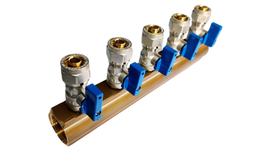 Manifold 5x 16mm blue