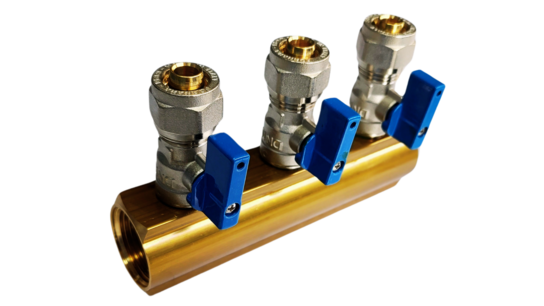 Manifold 3x 16mm blue