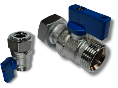 Mini ball valve 3/4EK blue