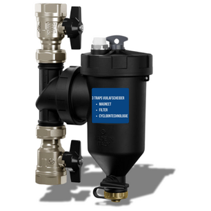 Dirt separator with magnet 4/4" F/F with shut-off valves