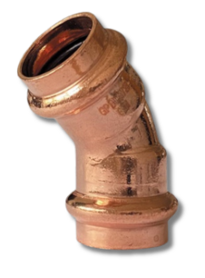 Press elbow 28mm F/F 45°
