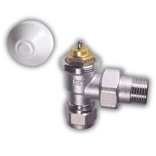 Haakse radiatorkraan 1/2"-16mm ALUPEX