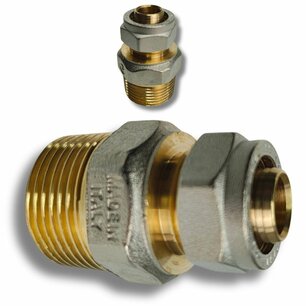 Straight Compression Fitting 20mm x 1" M