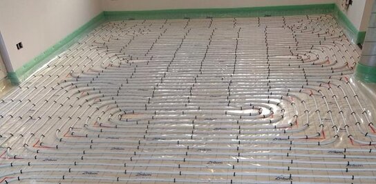 Alu-pex floor heating/m²