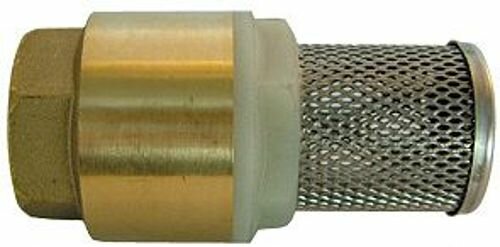 Brass foot valve with strainer 1"F